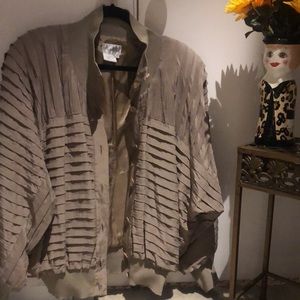 Vintage silk” sweater jacket